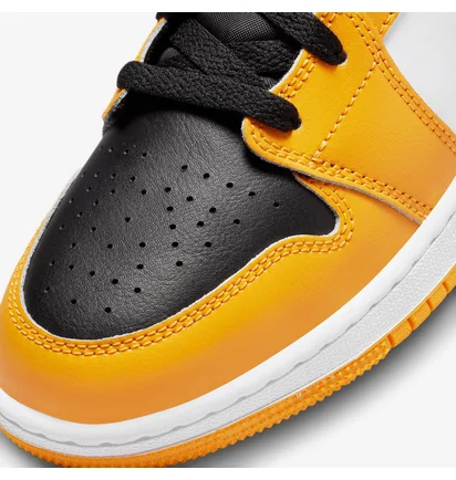 Кроссовки детские Nike Air Jordan 1 Mid Taxi (Gs) Yellow/White 554725-701