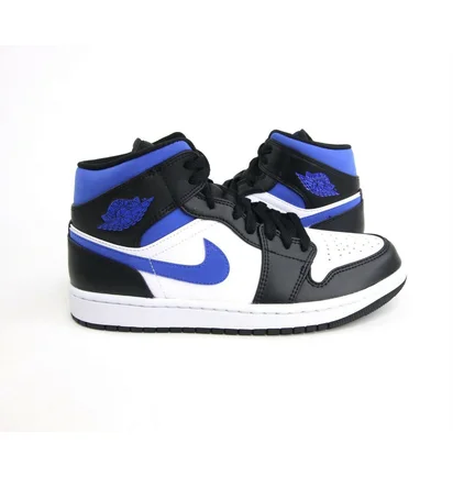 Кроссовки мужские Air Jordan 1 Mid White/Black 554724-140