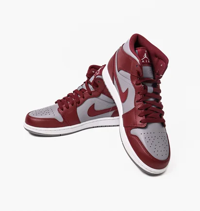 Кросівки чоловічі Air Jordan 1 Mid Red/Grey Dq8426-615