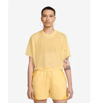 Футболка женская Nike Nsw Air Aop Mesh Crop Top Yellow DV8245-795