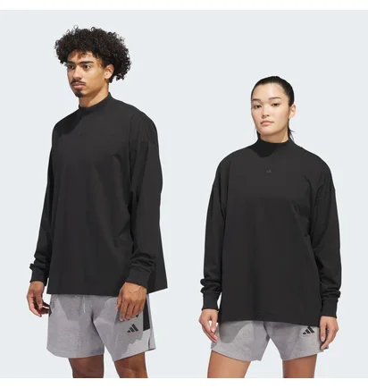Лонгслив унисекс Adidas Basketball Long Sleeve Tee Black IZ4910