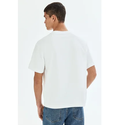 Футболка чоловіча H&M Relaxed Fit White 1309319011
