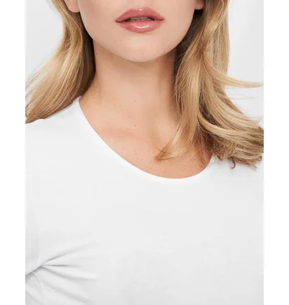 Лонгслив женский Kappa Manica Lunga Girocollo White K2601-BIANCO