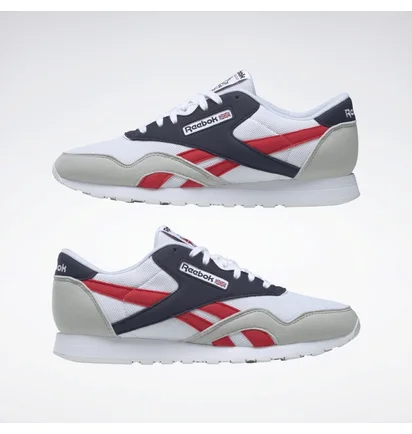 Кроссовки мужские Reebok Classic Nylon Shoes White/Grey Gw8357