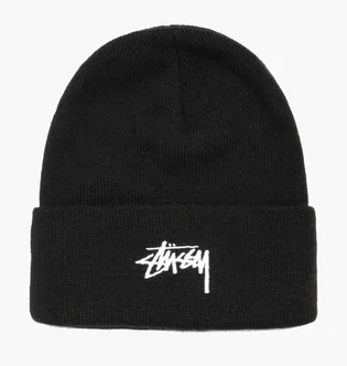 Шапка унисекс Stussy Stock Cuff Beanie Black 1321020-009