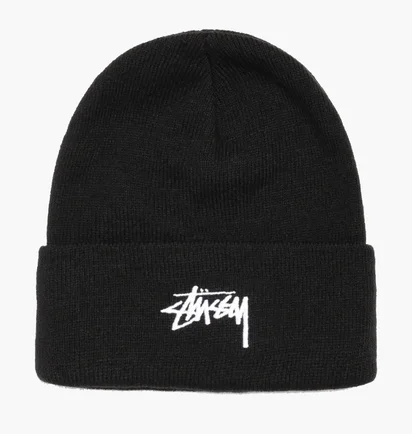 Шапка унисекс Stussy Stock Cuff Beanie Black 1321020-009