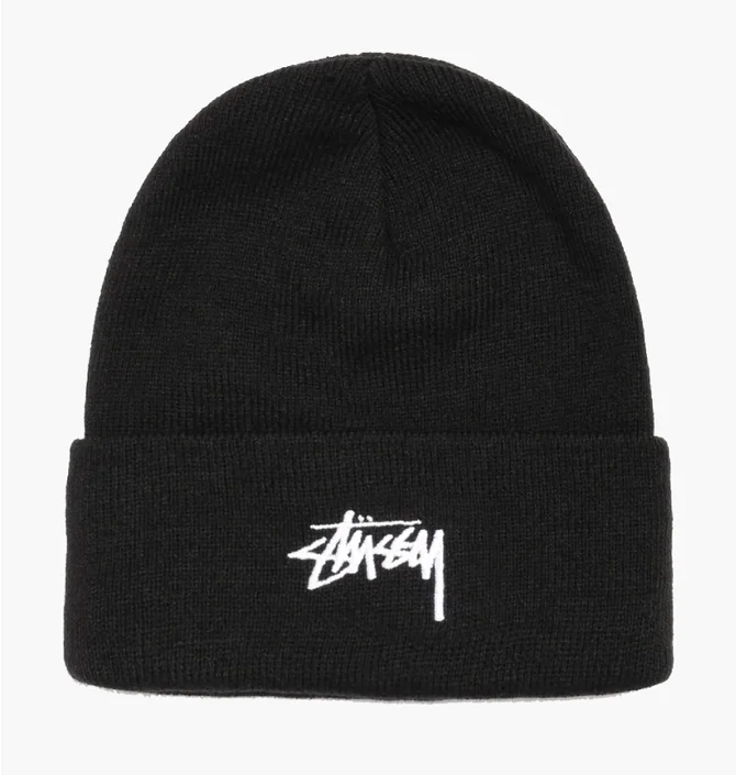 Шапка унисекс Stussy Stock Cuff Beanie Black 1321020-009