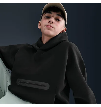 Худі дитяче Nike Tch Flc Ovsz Black HV1198-010