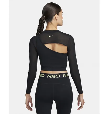 Топ жіночий Nike Pro Long-Sleeve Cropped Top Black FB5683-010