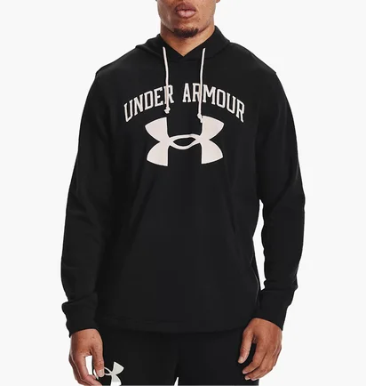 Худи мужское Under Armour Sweatshirt À Capuche Ua Rival Terry Big Logo Hd Black 1361559-001