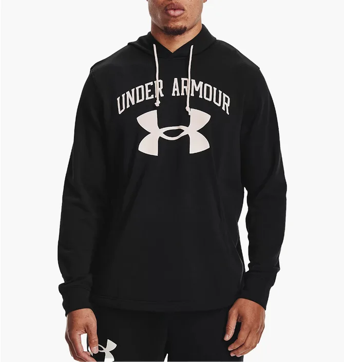 Худи мужское Under Armour Sweatshirt À Capuche Ua Rival Terry Big Logo Hd Black 1361559-001