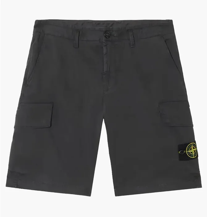Шорты мужские Stone Island Stretch Organic Broken Twill Cotton Old Grey K1S15L100L12-S0004-V0129