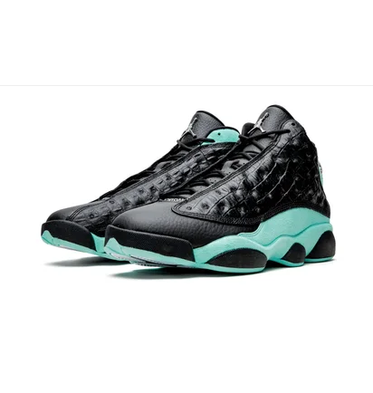 Кроссовки мужские Air Jordan 13 Black/Turquoise 414571-030
