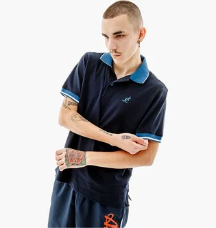 Поло мужское AUSTRALIAN Lines Polo Pique El R-Fit Blue LSUPO0010-200