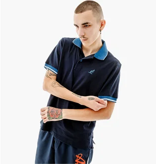 Поло мужское AUSTRALIAN Lines Polo Pique El R-Fit Blue LSUPO0010-200
