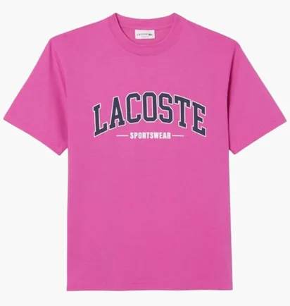 Футболка мужская Lacoste Sw Branding Tee Pink TH6565-51