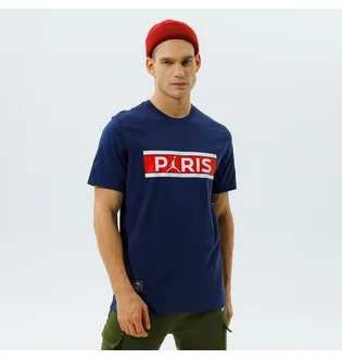 Футболка чоловіча Air Jordan T-Shirt Paris Saint-Germain Wordmark Blue DB6510-410
