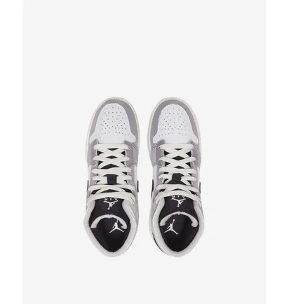 Кросівки дитячі Air Jordan 1 Mid White/Grey FD9091-002
