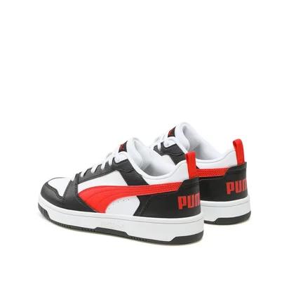 Кроссовки детские Puma Rebound V6 Lo White/Black 393833-04