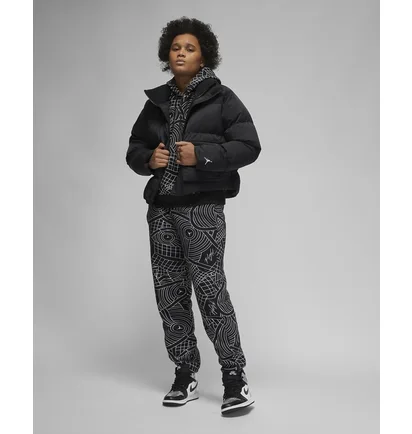 Худи женское Air Jordan Flight Allover Print Hoodie Black Dv1417-010