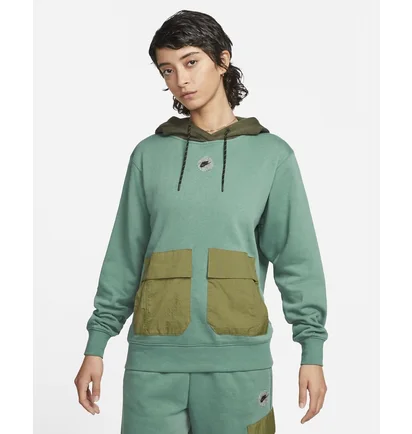 Худи женское Nike Hoodie Oversize Fleece Green FB2190-361