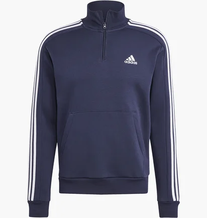 Кофта мужская Adidas Essentials Fleece Halfzip Sweatshirt Blue IJ8904