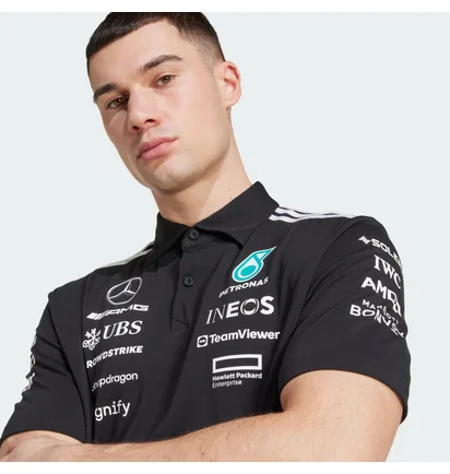 Поло чоловіче Adidas Mercedes - Amg Petronas Formula One Team Black JW5391
