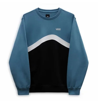 Свитшот мужской Vans Sidestripe Block Crew Black/Blue VN0007FWCCB