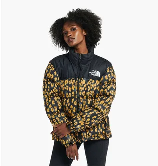 Пуховик женский The North Face Printed 1996 Retro Nuptse Jacket Yellow/Black NF0A5IXK-28A
