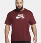 Футболка чоловіча Nike Sb Logo Skate T-Shirt Bordo CV7539-619