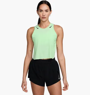 Майка женская Nike Aeroswift Dri-Fit Adv Cropped Running Tank Top Green FN2713-376