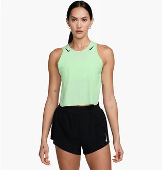 Майка женская Nike Aeroswift Dri-Fit Adv Cropped Running Tank Top Green FN2713-376