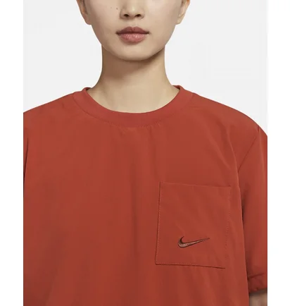 Футболка женская Nike Sportswear Everyday Modern WomenS Woven Boxy Top Orange DQ6182-623
