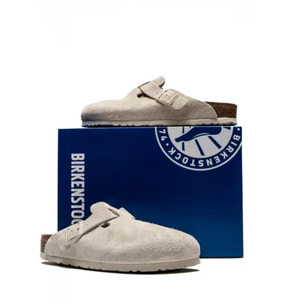 Тапочки унісекс Birkenstock Boston (Narrow) Beige 1024740
