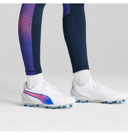 Бутсы унисекс Puma King Match Fg/Ag White 107863-02