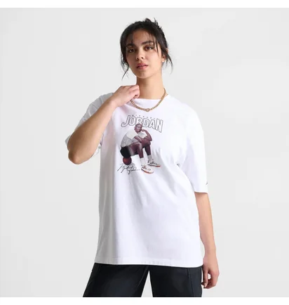 Футболка жіноча Air Jordan Short-Sleeve Oversized Graphic T-Shirt White FN5703-100