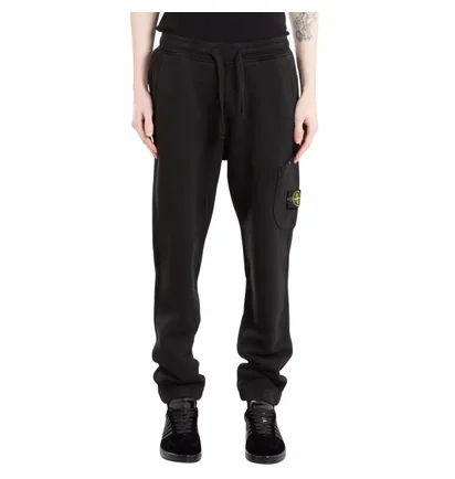 Штаны мужские Stone Island Organic Cotton Diagonal Fleece Old Effect Cargo Black 811561141-V0029