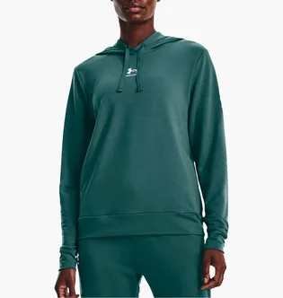 Худи женское Under Armour Hooded Sweatshirt Rival Terry Hoodie Turquoise 1369855-722