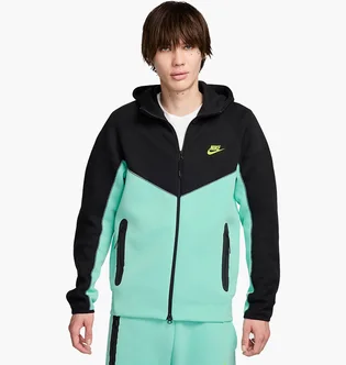 Толстовка мужская Nike Sportswear Tech Fleece Windrunner Black/Turquoise HF4432-349