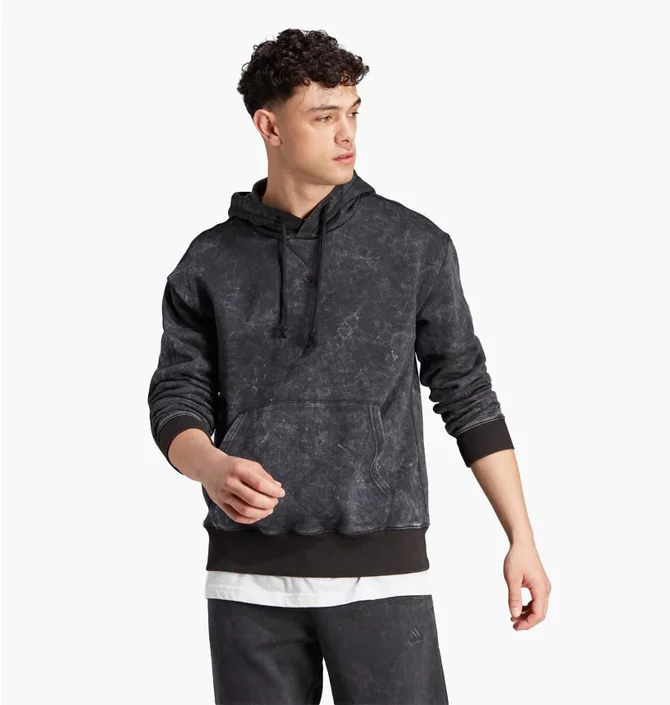 Худи мужское Adidas All Szn Garment-Wash Black IJ6929