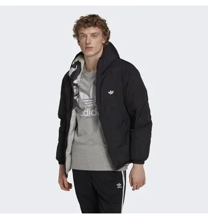 Пуховик мужской Adidas Down Regen Camo Hooded Puffer Jacket Grey HK5030