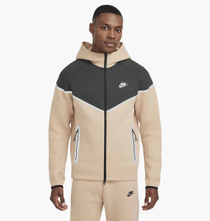 Толстовка чоловіча Nike Tech Fleece Reflective Beige HQ3746-200