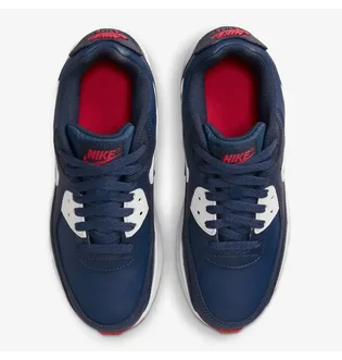 Кроссовки детские Nike Air Max 90 Leather Obsidian Track Red Blue DV3607-400