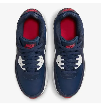 Кросівки дитячі Nike Air Max 90 Leather Obsidian Track Red Blue DV3607-400