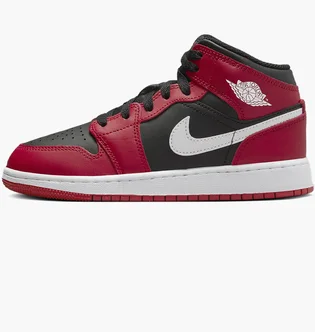 Кроссовки детские Air Jordan 1 Mid Gs Red/Black DQ8423-061