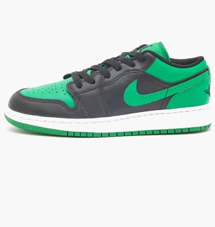 Кроссовки детские Air Jordan Air 1 Low Junior Black/Green 553560-065