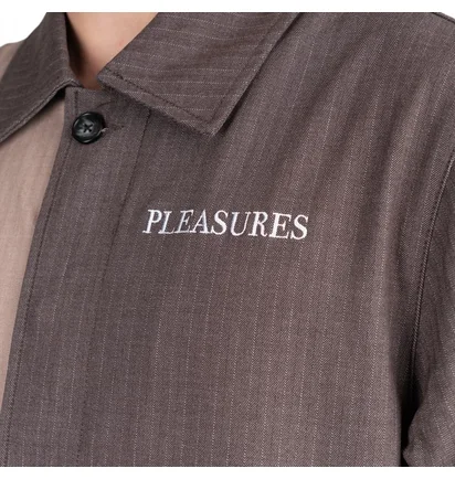 Пальто унисекс Pleasures Raid Long Jacket Beige/Grey P22F019-GREY