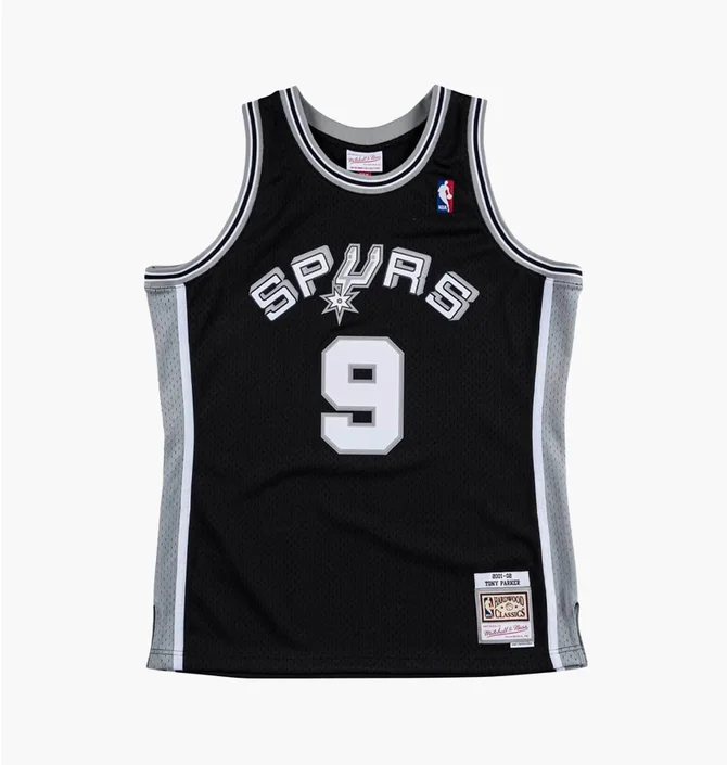 Майка чоловіча Mitchell & Ness Nba Swingman Jersey San Antonio Spurs 2001-02 Tony Parker Black SMJYLG19018-SASBLCK01TPA