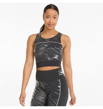 Топ женский Puma High Shine Cropped Running Tank Top Grey 521066-51