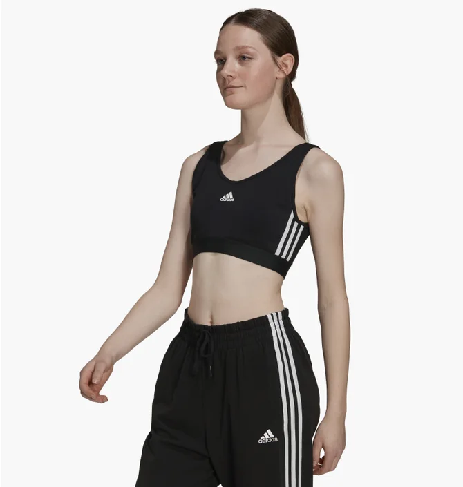 Топ женский Adidas Essentials 3-Stripes Crop Top Black Gs1343